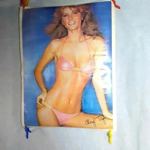 Art 1978 Cheryl Tiegs Pink Bikini Poster No Tack Holes 175 X 23 In